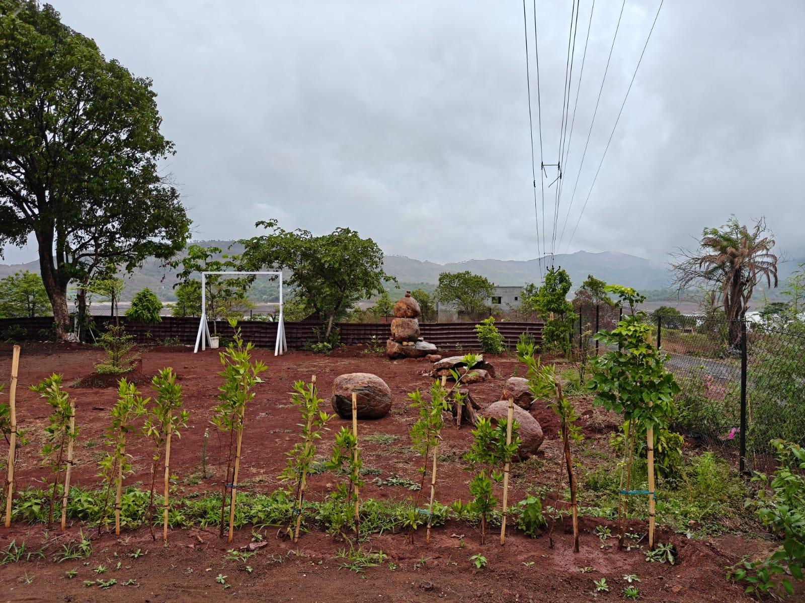 Garden area with hills around Aura Resort